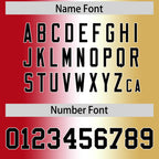 Custom Red White-Old Gold Personalized Gradient Fashion Authentic Football Jersey