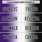 Custom Purple White-Black Personalized Gradient Fashion Authentic Football Jersey