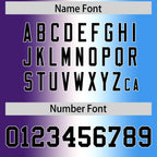 Custom Purple White-Powder Blue Personalized Gradient Fashion Authentic Football Jersey