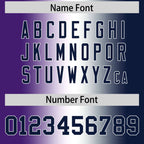 Custom Purple White-Navy Personalized Gradient Fashion Authentic Football Jersey