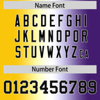 Custom Gold White-Purple Personalized Gradient Fashion Authentic Football Jersey