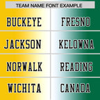 Custom Gold White-Kelly Green Personalized Gradient Fashion Authentic Football Jersey