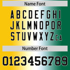 Custom Gold White-Kelly Green Personalized Gradient Fashion Authentic Football Jersey