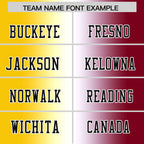 Custom Gold White-Crimson Personalized Gradient Fashion Authentic Football Jersey