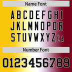 Custom Gold White-Crimson Personalized Gradient Fashion Authentic Football Jersey