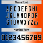 Custom Royal White-Orange Personalized Gradient Fashion Authentic Football Jersey