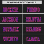 Custom Black Purple-Pink Color Block Personalized Raglan Sleeves Authentic Football Jersey