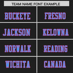 Custom Black Powder Blue-Pink Color Block Personalized Raglan Sleeves Authentic Football Jersey