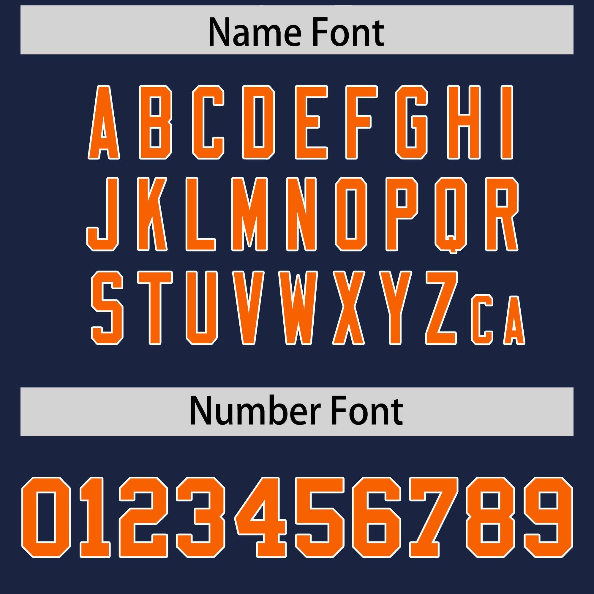 Custom Navy Orange-White Color Block Personalized Raglan Sleeves Authentic Football Jersey