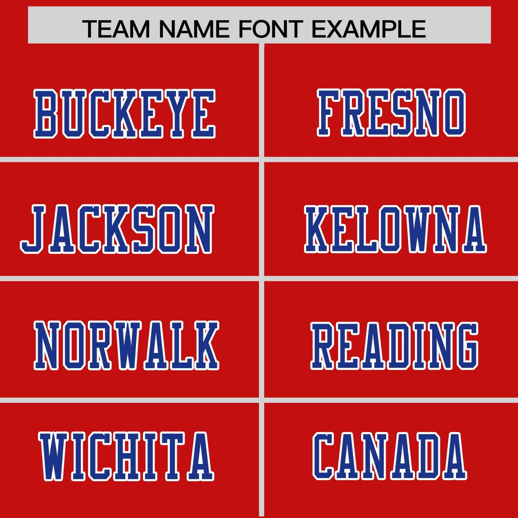 Custom Red Royal-White Color Block Personalized Raglan Sleeves Authentic Football Jersey