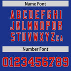 Custom Royal Red-White Color Block Personalized Raglan Sleeves Authentic Football Jersey