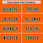 Custom Orange Black-White Color Block Personalized Raglan Sleeves Authentic Football Jersey