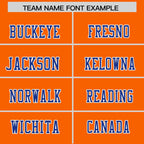 Custom Orange Royal-White Color Block Personalized Raglan Sleeves Authentic Football Jersey