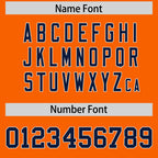 Custom Orange Navy-White Color Block Personalized Raglan Sleeves Authentic Football Jersey