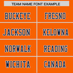 Custom Orange Navy-White Color Block Personalized Raglan Sleeves Authentic Football Jersey