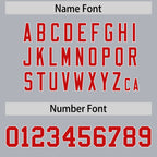 Custom Gray Red-White Color Block Personalized Raglan Sleeves Authentic Football Jersey