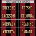 Custom Black Crimson Personalized Thick Stripe Design Authentic Football Jersey