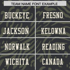 Custom Black Cream Personalized Zebra Stripes Pattern Authentic Football Jersey