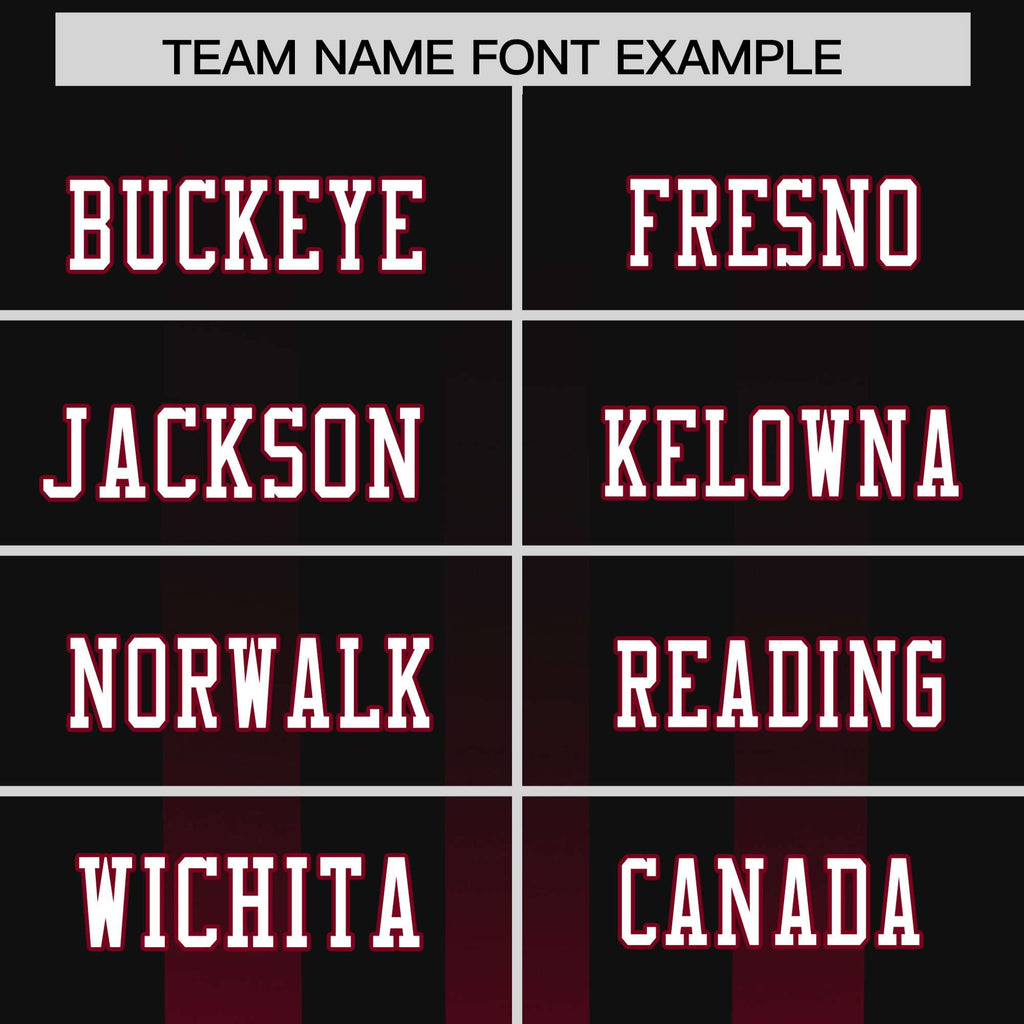 Custom Black Cardinal Vertical Fine Stripe Gradient Fashion Personalized Team Football Jersey