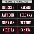 Custom Black Cardinal Vertical Fine Stripe Gradient Fashion Personalized Team Football Jersey