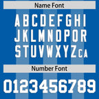 Custom Royal Light Blue Vertical Fine Stripe Gradient Fashion Personalized Team Football Jersey