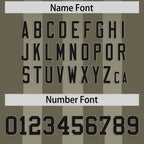 Custom Olive Camel Vertical Fine Stripe Gradient Fashion Personalized Team Football Jersey