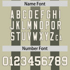 Custom Camel Olive Vertical Fine Stripe Gradient Fashion Personalized Team Football Jersey