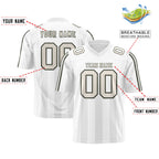 Custom White Gray Vertical Fine Stripe Gradient Fashion Personalized Team Football Jersey