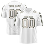 Custom White Gray Vertical Fine Stripe Gradient Fashion Personalized Team Football Jersey