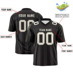 Custom Black Gray Vertical Fine Stripe Gradient Fashion Personalized Team Football Jersey