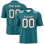 Custom Aqua Gray Vertical Fine Stripe Gradient Fashion Personalized Team Football Jersey
