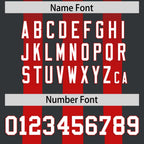 Custom Black Red Vertical Fine Stripe Gradient Fashion Personalized Team Football Jersey