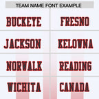 Custom White Red Vertical Fine Stripe Gradient Fashion Personalized Team Football Jersey