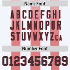 Custom White Red Vertical Fine Stripe Gradient Fashion Personalized Team Football Jersey