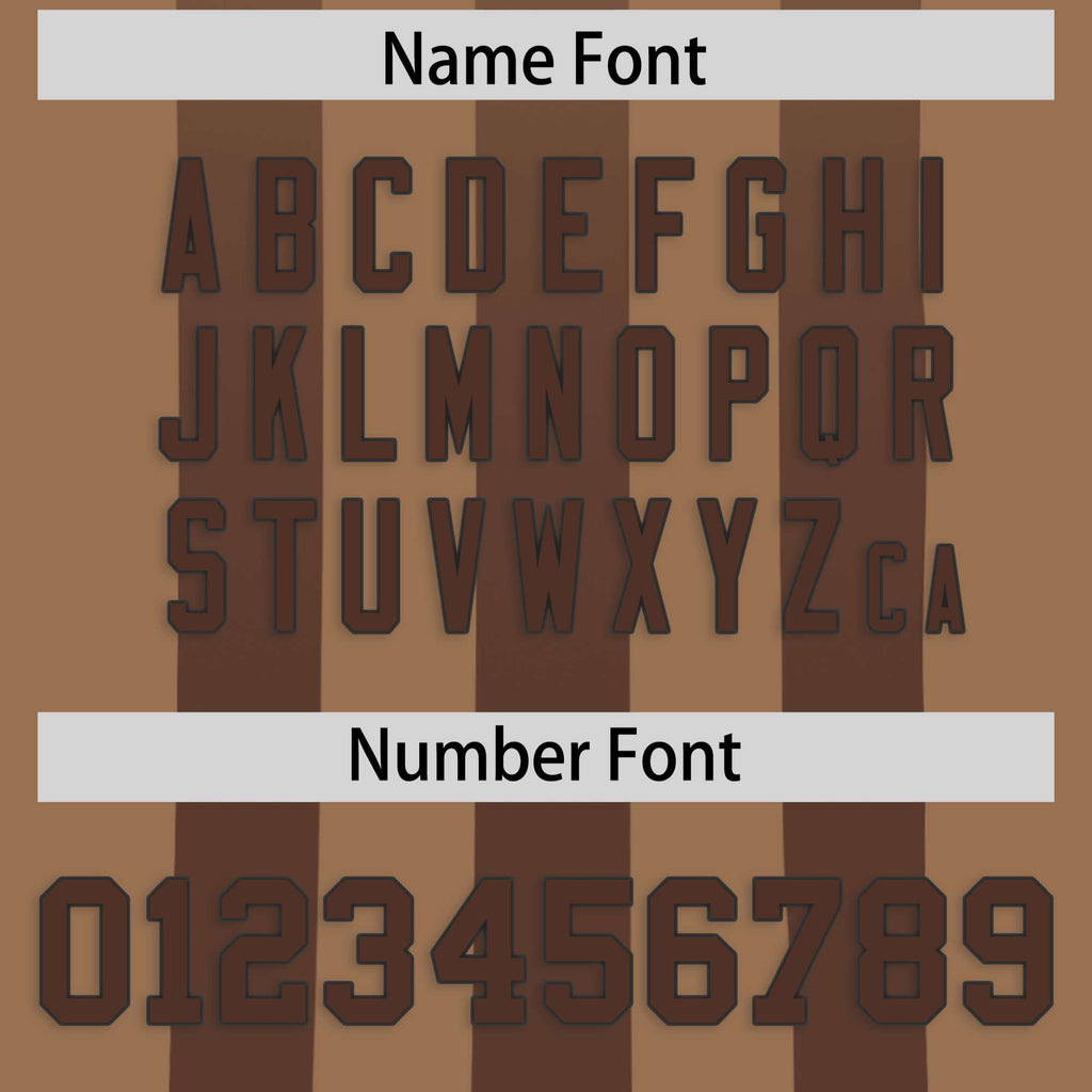 Custom Light Brown Brown Vertical Fine Stripe Gradient Fashion Personalized Team Football Jersey