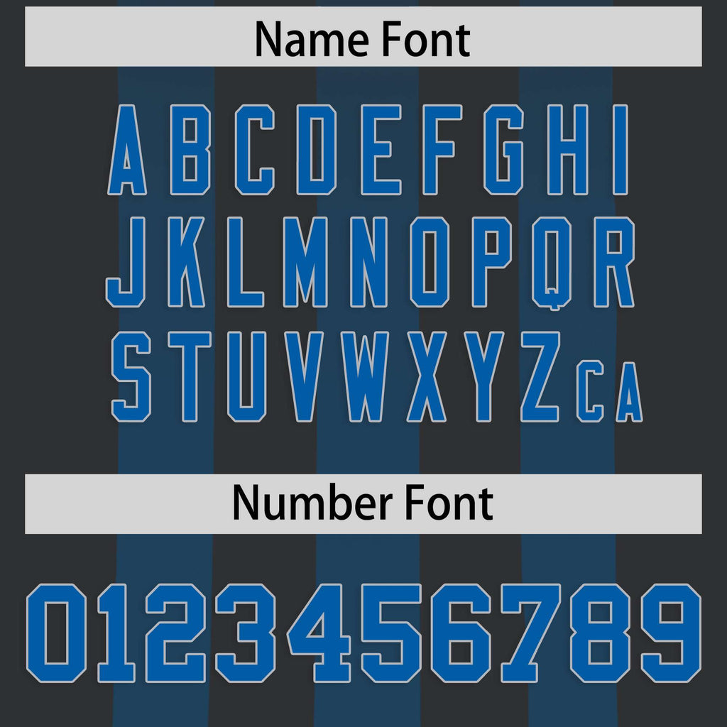 Custom Black Royal Vertical Fine Stripe Gradient Fashion Personalized Team Football Jersey