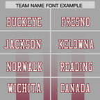Custom Gray Cardinal Vertical Fine Stripe Gradient Fashion Personalized Team Football Jersey