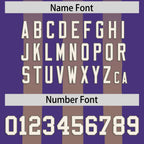 Custom Purple Khaki Vertical Fine Stripe Gradient Fashion Personalized Team Football Jersey
