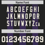 Custom Black Purple Vertical Fine Stripe Gradient Fashion Personalized Team Football Jersey