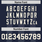 Custom Navy Gray Vertical Fine Stripe Gradient Fashion Personalized Team Football Jersey