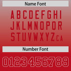 Custom Gray Red Gradient Personalized Side Pattern Authentic Football Jersey