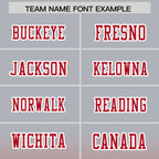 Custom Gray Red Gradient Personalized Side Pattern Authentic Football Jersey