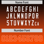 Custom Black Orange Gradient Personalized Side Pattern Authentic Football Jersey