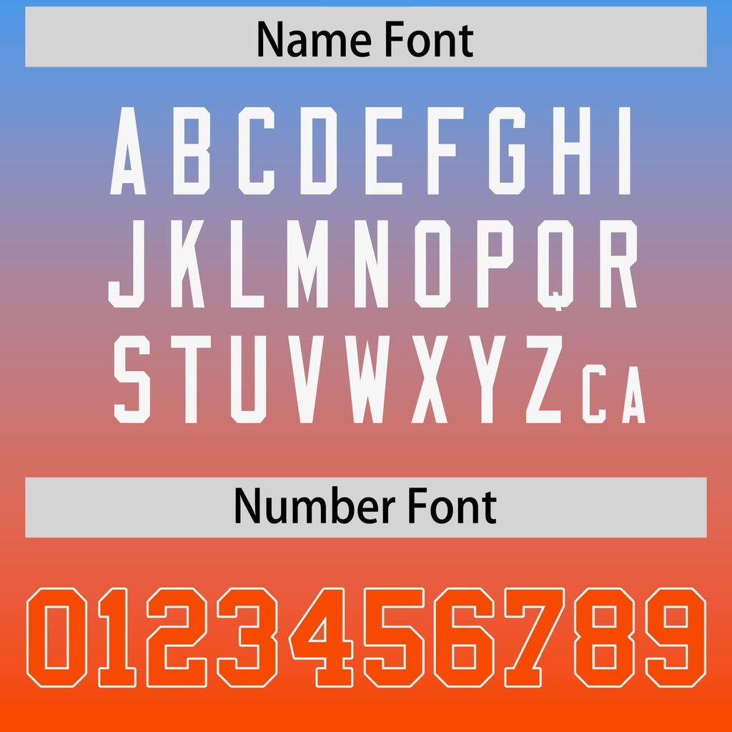 Custom Powder Blue Orange Gradient Personalized Side Pattern Authentic Football Jersey