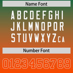 Custom Kelly Green Orange Gradient Personalized Side Pattern Authentic Football Jersey