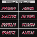 Custom Black Cardinal and White Side Stripe Pattern Authentic Football Jersey