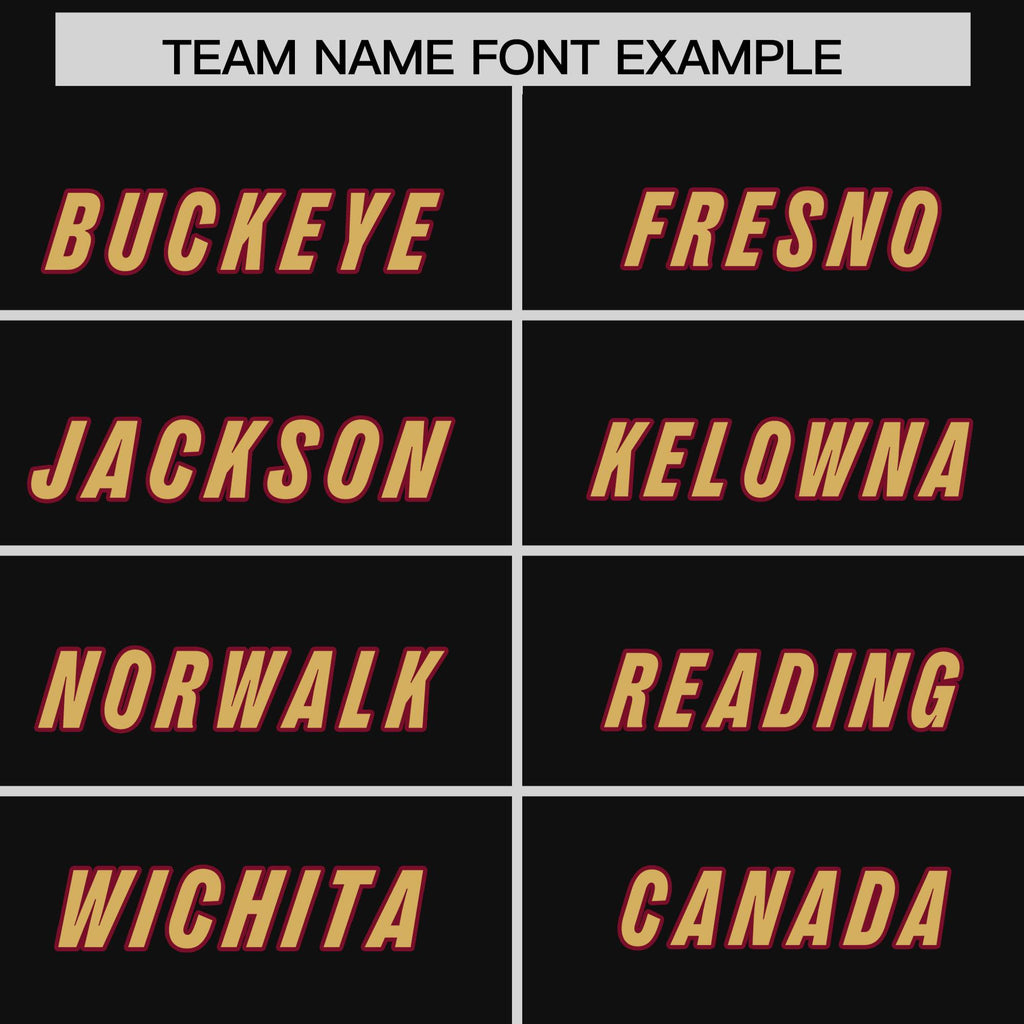 Custom Black Cardinal and Old Gold Side Stripe Pattern Authentic Football Jersey