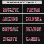 Custom Black Cardinal and White Side Stripe Pattern Authentic Football Jersey