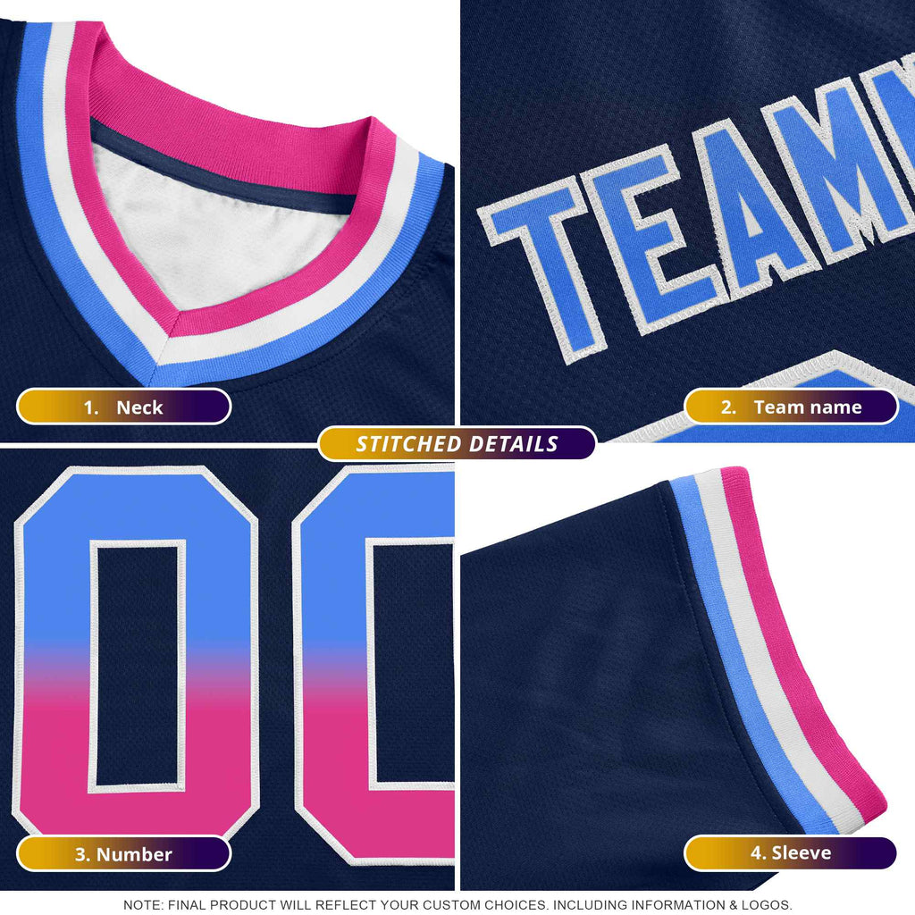 Custom Aqua Orange and White Side Stripe Pattern Authentic Football Jersey