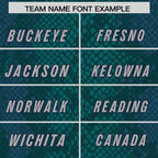 Custom Aqua Personalized Snakeskin Graffiti Pattern Authentic Football Jersey